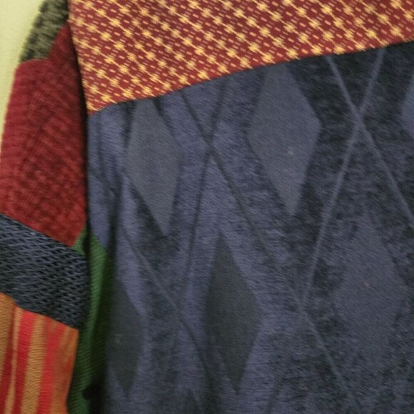 Max & Mabel Vintage Mixed Media Patchwork Plaid Metallic Unique Jacket Size 1X - Picture 5 of 7